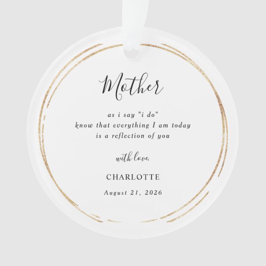 Mother/Mum Of The Bride Keepsake Ornament オーナメント (正面)