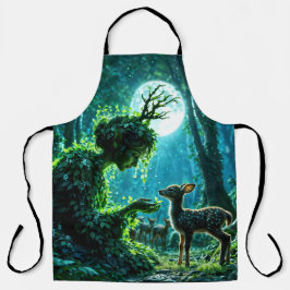  Mother nature's gentle touch on a spotted fawn エプロン