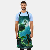  Mother nature's gentle touch on a spotted fawn エプロン (着用した状態)