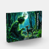 Mother nature's gentle touch on a spotted fawn フォトブロック (左)