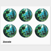 Mother nature's gentle touch on a spotted fawn ラウンドシール (シート)