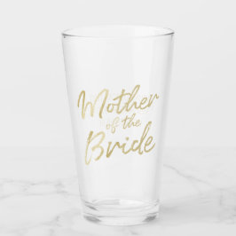 Mother of モダン the Bride金ゴールドスクリプトタイポグラフィ タンブラーグラス