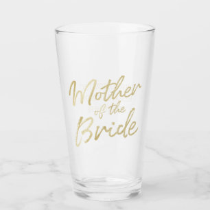 Mother of モダン the Bride金ゴールドスクリプトタイポグラフィ タンブラーグラス