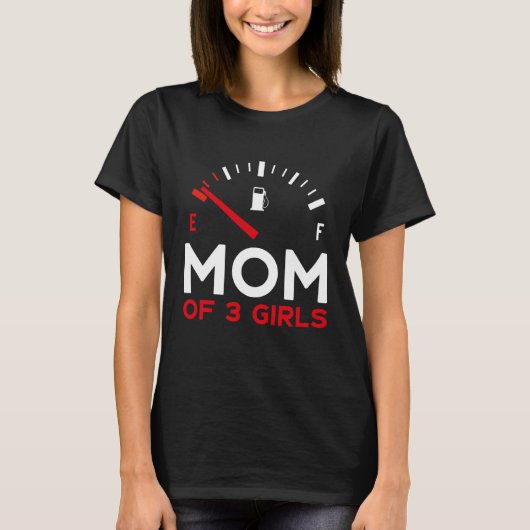 Mother of 3 Girls Mother's Day Mom Tシャツ (正面)