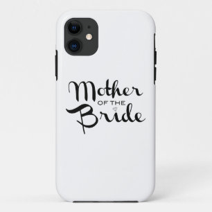 Mother of BrideレトロScript Black on White iPhone 11 ケース