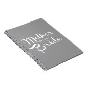 Mother of BrideレトロScript White on Gray ノートブック (右側)
