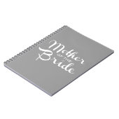 Mother of BrideレトロScript White on Gray ノートブック (左側)