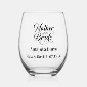 Mother of Bride ステムなしワイングラス (正面)