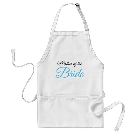 Mother of Bride Script Blue スタンダードエプロン (正面)
