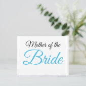 Mother of Bride Script Blue ポストカード (スタンド正面)