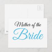 Mother of Bride Script Blue ポストカード (正面/裏面)
