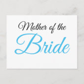 Mother of Bride Script Blue ポストカード (正面)