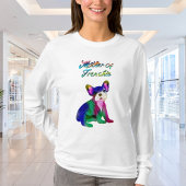 Mother Of Frenchie Spray Painted French Bulldog Tシャツ