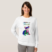 Mother Of Frenchie Spray Painted French Bulldog Tシャツ (正面フル)