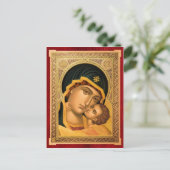 Mother of God Glykophilousa - Icon card ポストカード (スタンド正面)