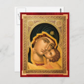 Mother of God Glykophilousa - Icon card ポストカード (正面/裏面)