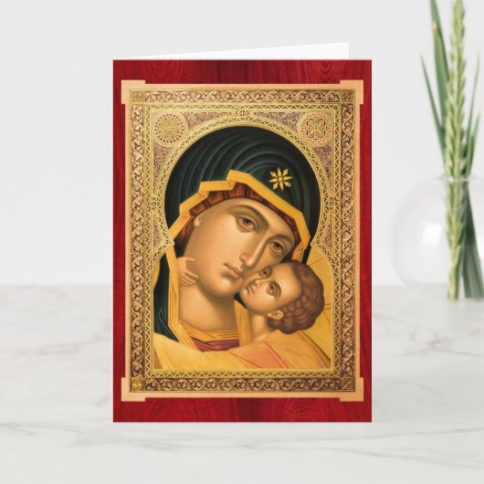 Mother of God Glykophilousa - Icon Greeting card シーズンカード (正面)