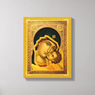 Mother of God Glykophilousa - Icon on Canvas Print キャンバスプリント