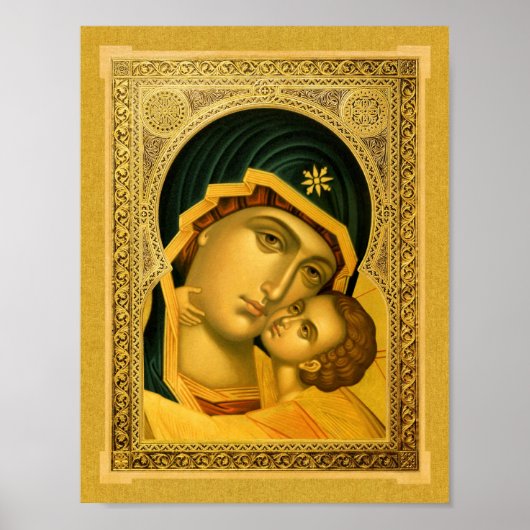 Mother of God Glykophilousa - Icon Poster ポスター (正面)
