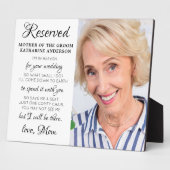 Mother Of Groomフォト天国結婚メモリアル フォトプラーク (側面)