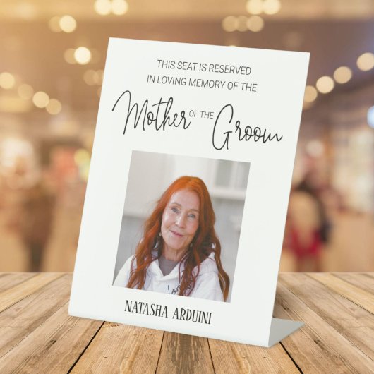 Mother of Groom Memorial Photo Reserved 結婚's 台座サイン