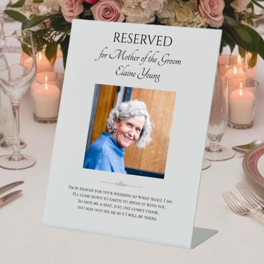 Mother of Groom Photo 救 A Seat Memorial 結婚's 台座サイン