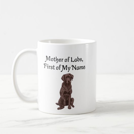 Mother of Labs, First of My Name コーヒーマグカップ (左)