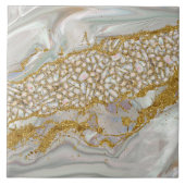 Mother of pearl and gold Abstract タイル (正面)