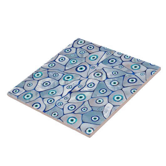 Mother of pearl Evil Eye Pattern タイル (側面)