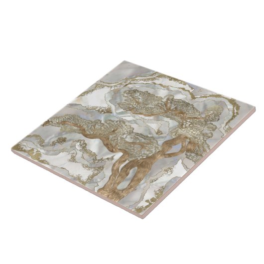 Mother of pearl Golden Tree タイル (側面)