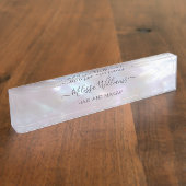 Mother-of-pearl  Monogram Shimmering デスクネームプレート (側面)
