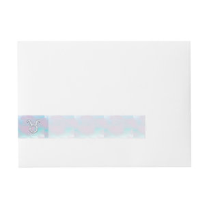 Mother of Pearl Style Taurus Zodiac Horoscope ラップアラウンド宛名ラベル