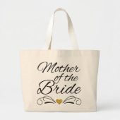 Mother Of The Bride -ハートの金ゴールドトートバッグ ラージトートバッグ (正面)
