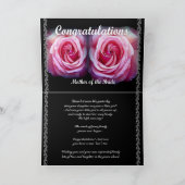 MOTHER of the BRIDE -'結婚s Congraduations カード (内部)