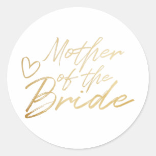 Mother of the Bride -金ゴールドフォイルフェイクシール ラウンドシール
