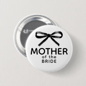 Mother of the Bride - Black Bow Whimsical 缶バッジ (正面&裏面)