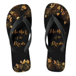Mother of the Bride Black & Brades Pattern ビーチサンダル