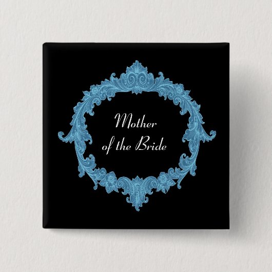 MOTHER OF THE BRIDE Blue BlackヴィンテージV13 缶バッジ (正面)