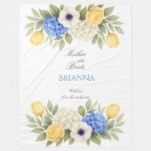 Mother of the Bride Blue Ivory  Wedding Gift   フリースブランケット (正面)