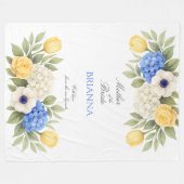 Mother of the Bride Blue Ivory  Wedding Gift   フリースブランケット (正面(横))