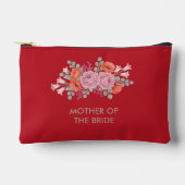Mother of the Bride Floral Red Pouch アクセサリーポーチ (正面)