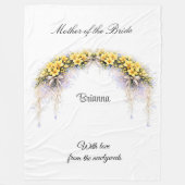 Mother of the Bride Freesia Wedding Party Gift  フリースブランケット (正面)