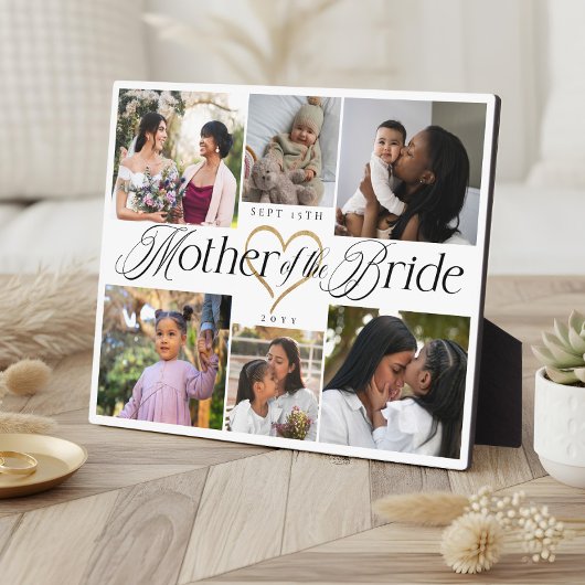 Mother of the Bride Heart Then Now Photo Collage フォトプラーク