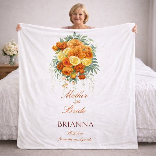 Mother of the Bride Hot Red Roses Wedding Gift   フリースブランケット