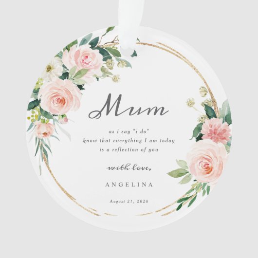 Mother Of The Bride Keepsake Ornament オーナメント (正面)