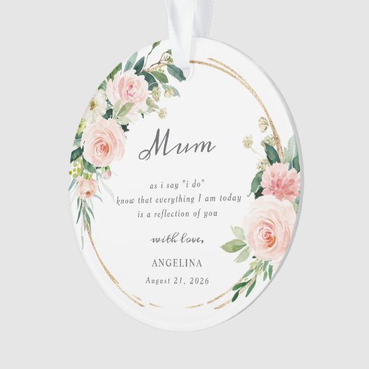 Mother Of The Bride Keepsake Ornament オーナメント (正面)
