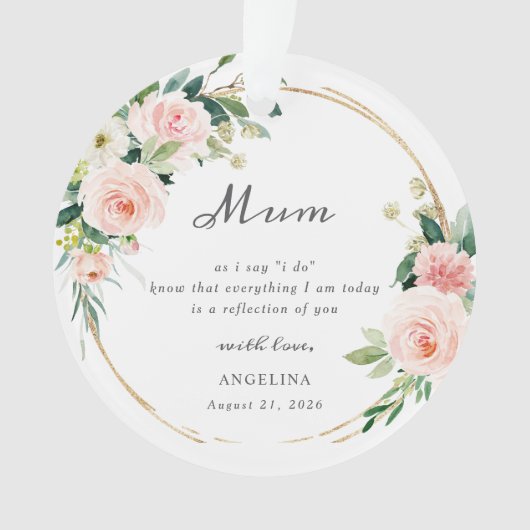 Mother Of The Bride Keepsake Ornament オーナメント (正面)