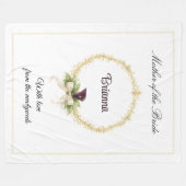 Mother of the Bride Keepsake Wedding Party Gift  フリースブランケット (正面(横))