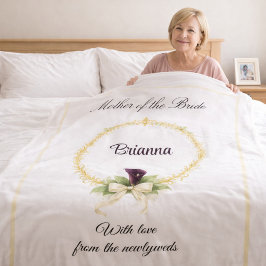 Mother of the Bride Keepsake Wedding Party Gift  フリースブランケット