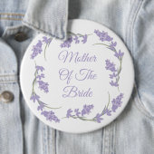 Mother of the Bride Lavender Floral Wreath Button 缶バッジ (インサイチュ)